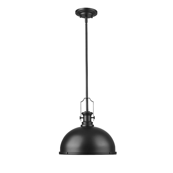 Melange Pendant, 1-Light, 13.25 In.W X 13 In.H, Matte Black/Matte Black